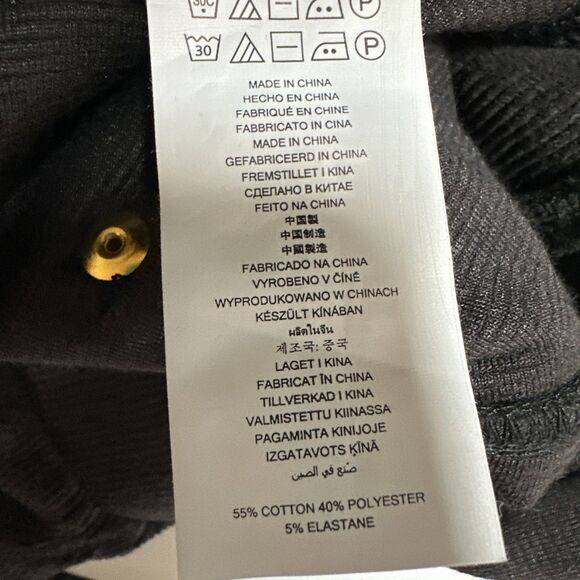 Michael Kors Premium Legging Pants Black Plush Ankle Corduroy Pockets Large - Picture 8 of 10